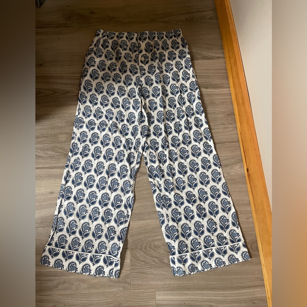 J Crew  bouquet block print linen blend pajama pants. NWOT 
XXS